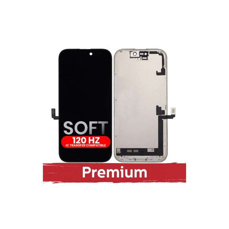 Ekranas skirtas iPhone 17 juodas (SOFT OLED / Stable 120Hz / Premium) *Removable IC*