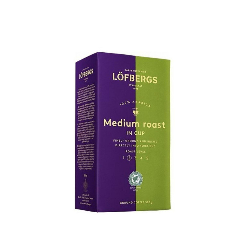 Ground coffee Lofbergs Medium Roast In Cup, 500g