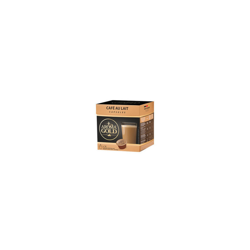 Coffee capsules AROMA GOLD CAFE AU LAIT, 16 pcs.