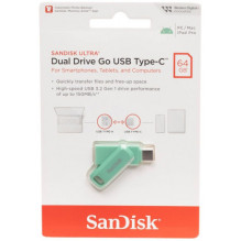 Sandisk 64GB Ultra Dual Drive Go USB-A / USB-C 3.2 Absinthe Green