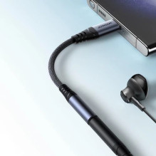 Adapter Joyroom 'SY-C01' black 14cm (Input: 'Type-C' / Output: AUX)