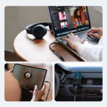 Adapteris Joyroom ' SY-C01' juodas 14cm (Input: 'Type-C' / Output: AUX)