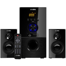 SVEN MS-2050 30W+2x12.5W LED ekranas Garsumo valdymas priekyje USB / SD kortelės palaikymas Sieniniai palydovai MUTE, SL