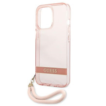 Guess Translucent Stap Case for iPhone 13 Pro Max - Pink