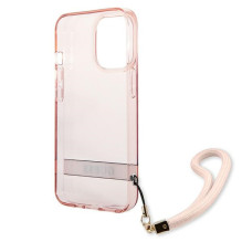 Guess Translucent Stap Case for iPhone 13 Pro Max - Pink
