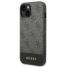 Guess 4G Stripe Collection Case for iPhone 14 / 15 Plus - Gray