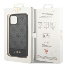 Guess 4G Stripe Collection Case for iPhone 14 / 15 Plus - Gray