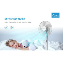 Stand fan, 48W, 40cm, 8 Speeds, 8H timer, LED display, electric control with remote, 3-in-1: Stand / Table / Table+Stand