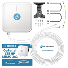 QuWireless Outdoor antenna QuPanel LTE HP MIMO 2x2, 10m cables