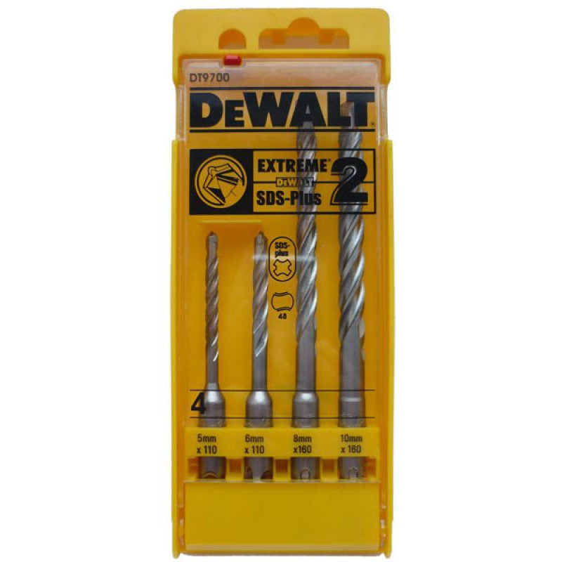 Mūro grąžtų rinkinys DeWalt SDS+ EXTREME, 4 vnt