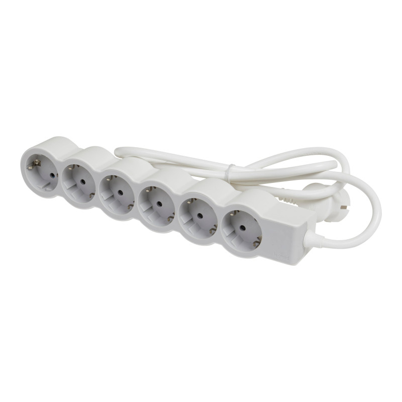 6-way extension cord with grounding Legrand 694565 (gray, 3m)