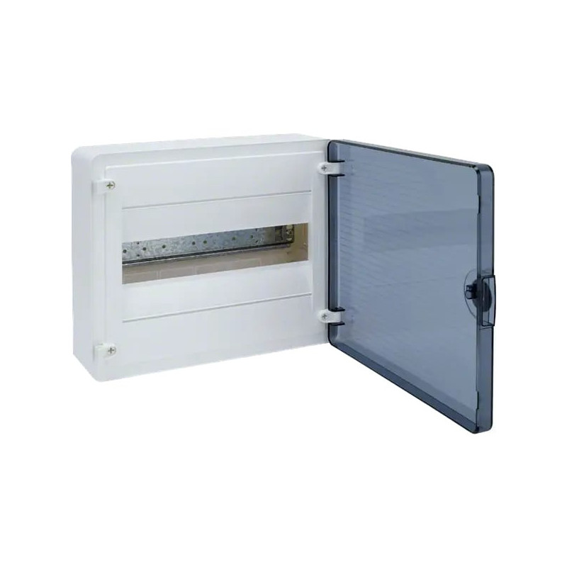 GOLF2 plastic cover panel VS112TD 1x12 mod. Hager (transparent door, IP40)