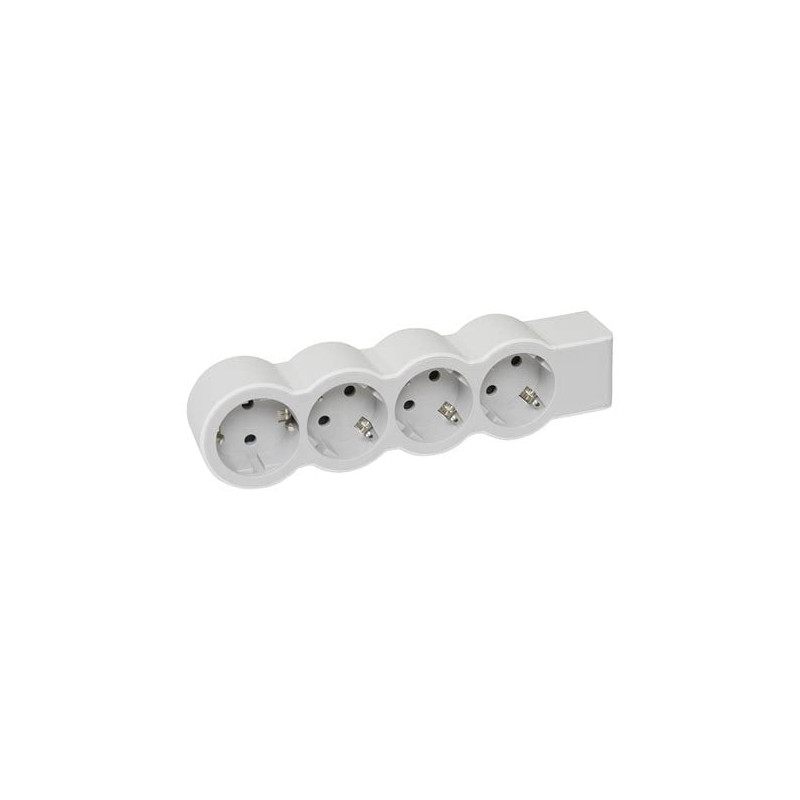4-way extension cord with grounding Legrand 694575 (without cord, white)
