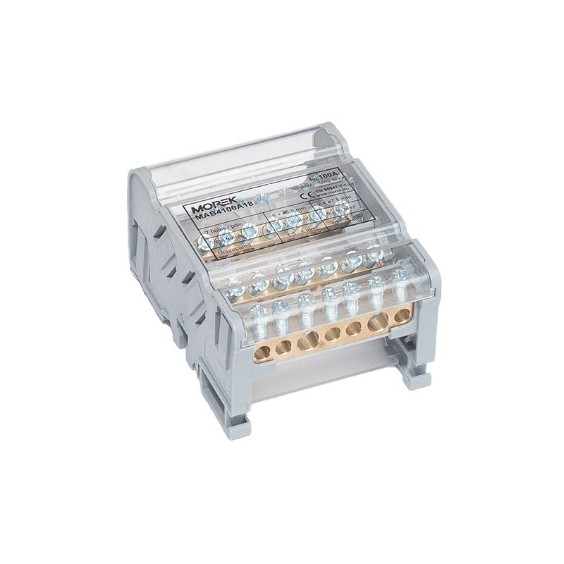 MAB100A-7 paskirstymo gnybtas 4P 2x25 + 5x6mm² Ipk 20 kA