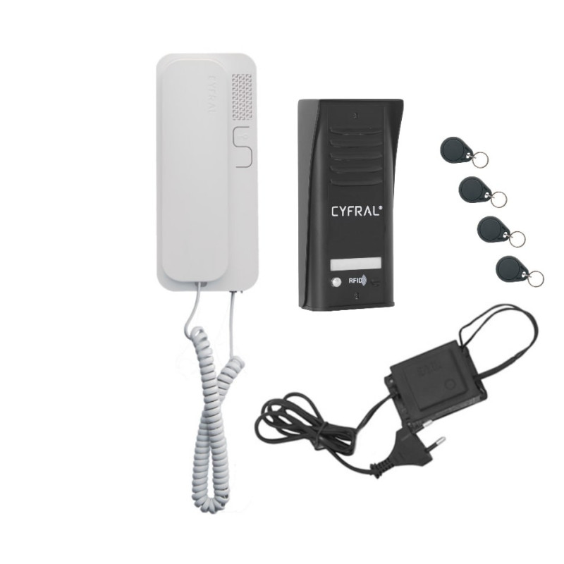 Audio doorphone set CYFRAL COSMO R-1 black