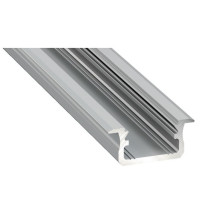Aluminum anodized profile for Lumines LED strips (recessed, gray, 2m)