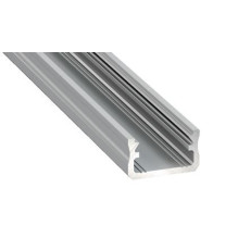 Aluminum anodized profile for Lumines LED strips A (gray, anodized, 2m)