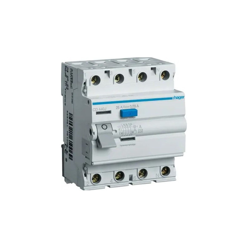 Current leakage relay Hager CD440J (A, 40A, 4P, 30mA, 230V)