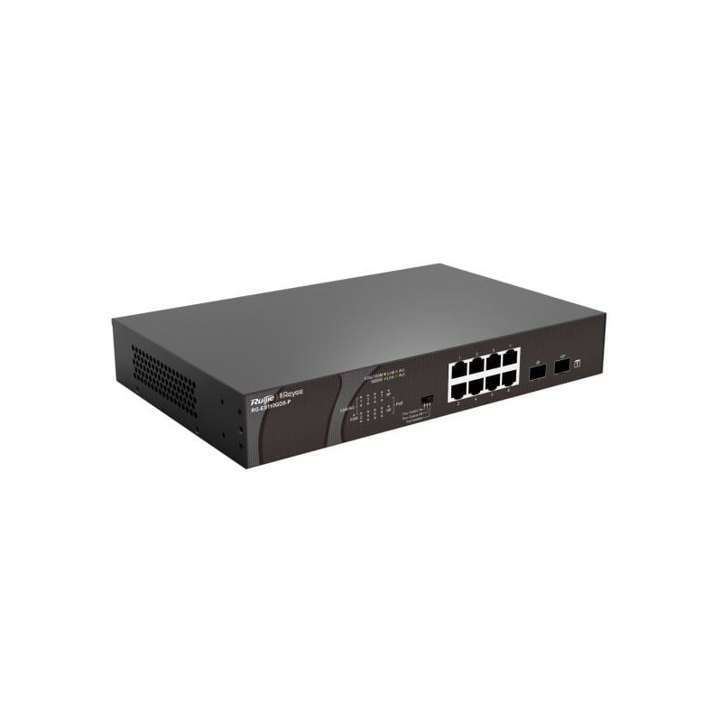 10-port switch Ruijie Reyee RG-ES110GDS-P (Unmanaged, 8 x PoE+)