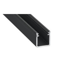 Aluminum surface profile for Lumines LED strips Y (black, 3m)