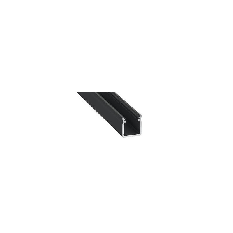 Aluminum surface profile for Lumines LED strips Y (black, 3m)