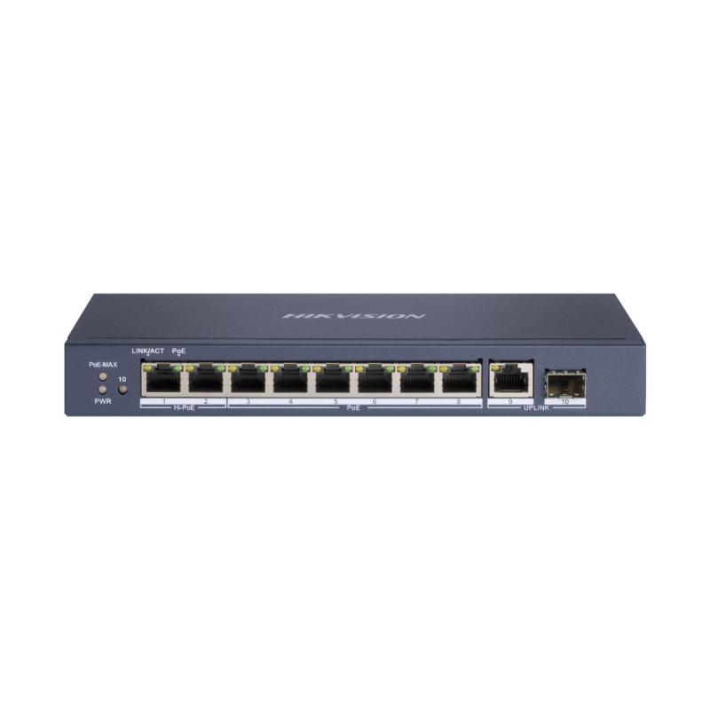 10-port, 8 PoE switch Hikvision DS-3E0510HP-E