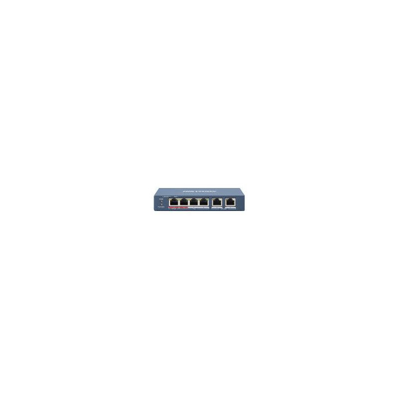 6 prievadų, 4 PoE prievadų komutatorius Hikvision DS-3E0106HP-E