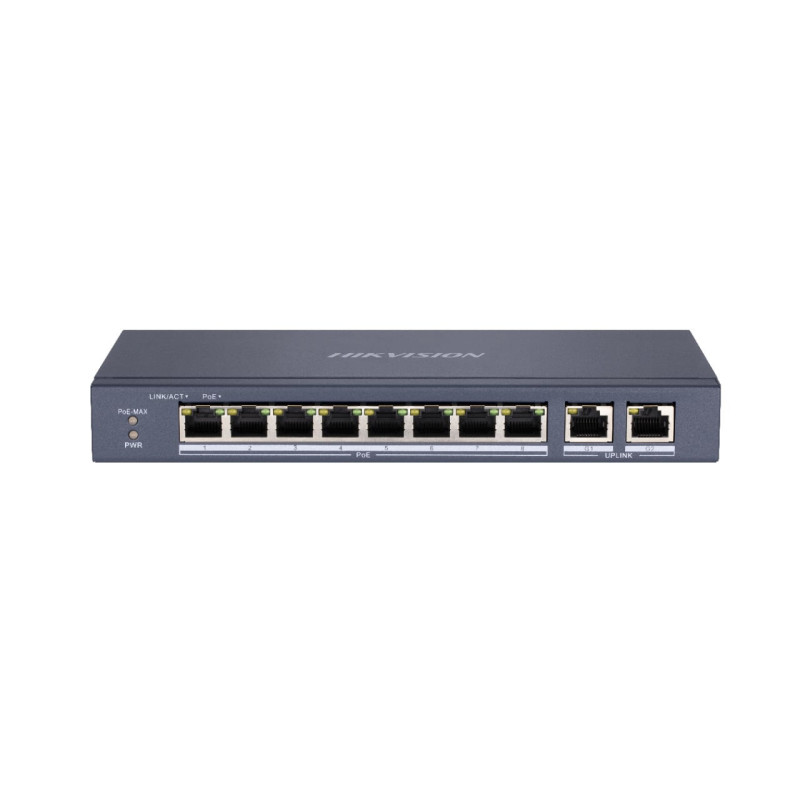 Hikvision 10 prievadų 8 PoE prievadų komutatorius DS-3E0310P-E / M