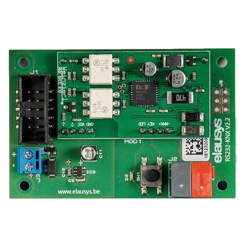 KNX interface for Paradox EVO control panels (RS232 communication via PRT3 module)