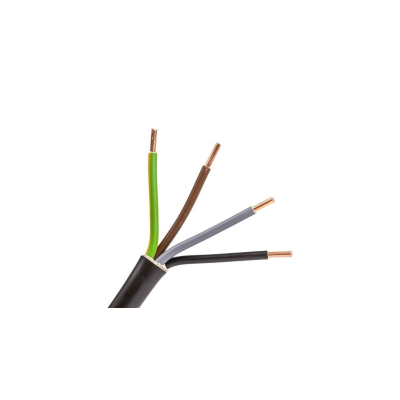Elpar CYKY 3x6 mm2 juodas jėgos kabelis (500 m, monolitinis, 450 / 750V)