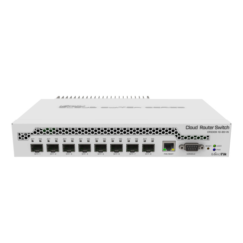 Komutatorius 9 prievadų Mikrotik CRS309-1G-8S+IN