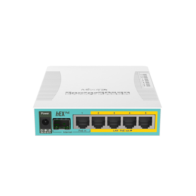 Maršrutizatorius 5 prievadų MikroTik hEX PoE RB960PGS
