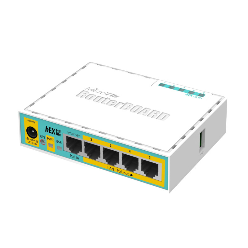 Router 5 ports MikroTik hEX PoE lite RB750UPr2