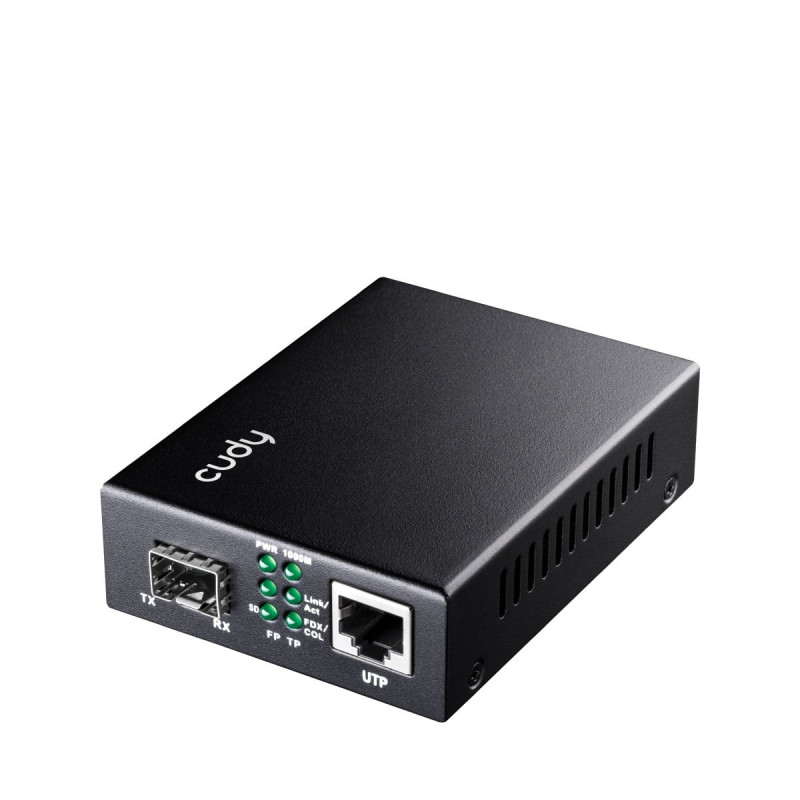 Optinis keitiklis Cudy MC220P (SFP 1.25G, RJ45 PoE, 1000Mbps, full-duplex)