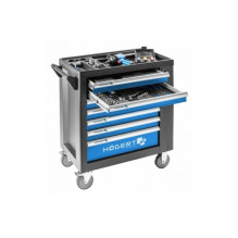 Tool trolley HOGERT HT7G049 with wheels (7 drawers, side doors, without tools)