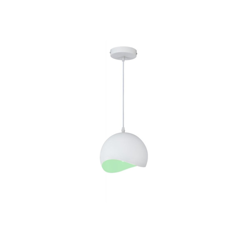 MAVIA lubinis LED šviestuvas (E27, 40 W, IP20, baltas, vidus žalias, apvalus) GTV OS-MAV-09-DEC