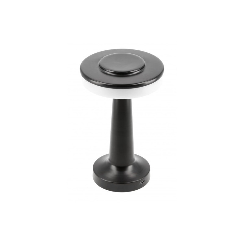 MONUM table lamp (black, 3 W, 200 lm, 3000 K, battery 1800 mAh, USB-C) GTV LB-MON3W-10-DEC