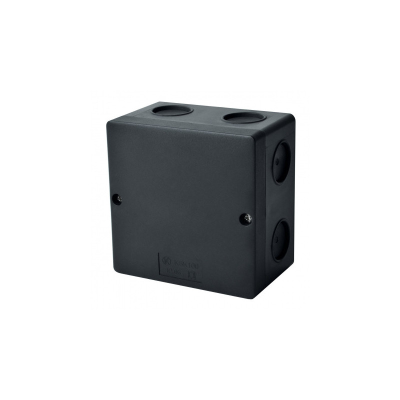 Hermetic junction box Kopos KSK 100_FA (black, 101x101x63mm, IP66, UV resistant)