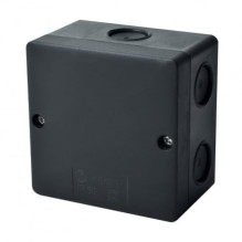 Hermetic junction box Kopos KSK 80_FA (black, 81x81x54mm, IP66, UV resistant)