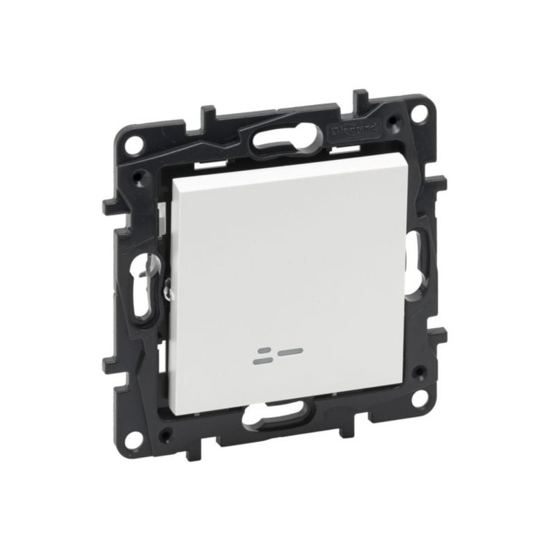 1-button switch with LED indication Legrand Niloe Step 863116 (white)