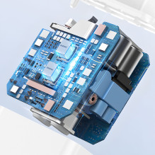 Dudao A4EU USB-A 2.1A sieninis įkroviklis - baltas + USB-A - USB-C laidas
