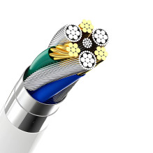 Dudao A4EU USB-A 2.1A sieninis įkroviklis - baltas + USB-A - USB-C laidas