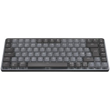 LOGITECH MX mechaninė mini „Bluetooth“ klaviatūra su apšvietimu – grafito spalvos – JAV tarptautinė – lytėjimo funkcija