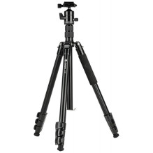 Stovas - Fotopro A5i Aliuminio Stovas Su FPH-55QS Kamuoliniu Galvute 10 Kg Apkrova 205 Cm Aukštis Juodas