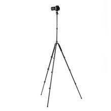 Stovas - Fotopro A5i Aliuminio Stovas Su FPH-55QS Kamuoliniu Galvute 10 Kg Apkrova 205 Cm Aukštis Juodas