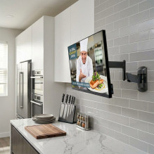Screen Mounting - Lindy Adjustable Single Screen Wall Mount 10-26 Inch 20Kg Black