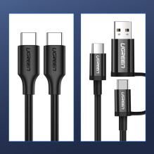 Ugreen US286 USB-C - USB-C 3A 480Mb / s cable 3m - black