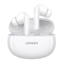 Ugreen HiTune T6 belaidės ausinės su ANC funkcija + USB-A - USB-C laidas - baltas