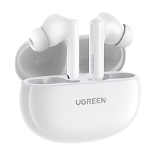 Ugreen HiTune T6 belaidės ausinės su ANC funkcija + USB-A - USB-C laidas - baltas