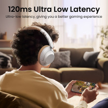 Ugreen HP202 HiTune Max5 on-ear wireless headphones with hybrid ANC noise reduction - white